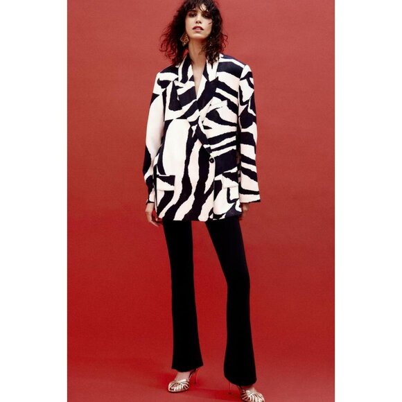 ZW COLLECTION ANIMAL PRINT BLAZER - Picture 2 of 5